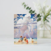 NCワイエスザジャイアントアートワークビーチ沿岸 ポストカード (スタンド正面)