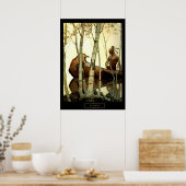 NCワイエス歴史絵画インディアンカヌー#2 ポスター (キッチン)