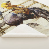 NCワイエス著「バッキングブロンコ」 シェルパブランケット (3/4)