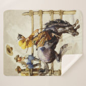 NCワイエス著「バッキングブロンコ」 シェルパブランケット (正面(横))