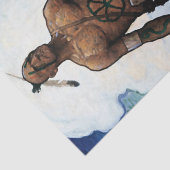 NCワイエス「モヒカン族の最後」絵画 薄葉紙 (詳細)