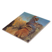 NCワイエ絵画ス「スネークからジャンプする馬」 タイル (側面)