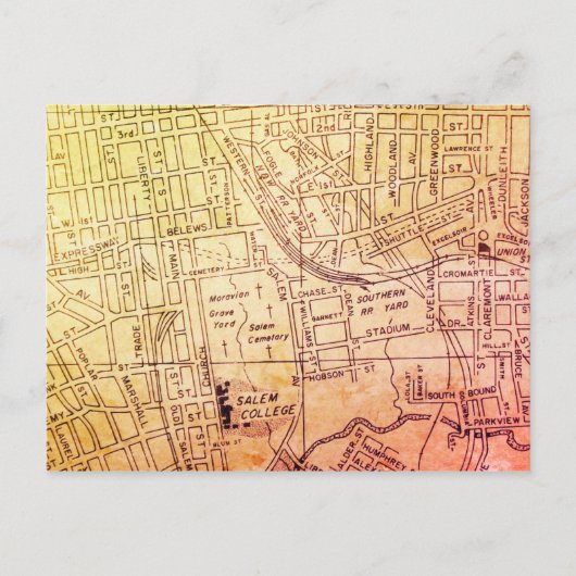 NCヴィンテージマップ ポストカード (正面)