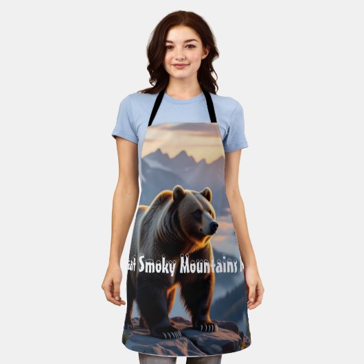 NC山脈の黒熊 エプロン (着用した状態)