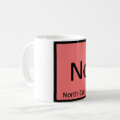 Nc - ノースカロライナ州立化学周期表 コーヒーマグカップ (正面左)