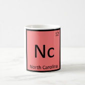 Nc - ノースカロライナ州立化学周期表 コーヒーマグカップ (中央)