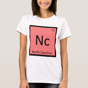 Nc - ノースカロライナ州立化学周期表 tシャツ