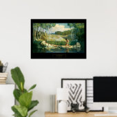 NC・ワイエス 西部絵画 インディアンのラブコール ポスター (ホームオフィス)