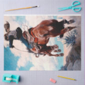 NC ワイエス 西部絵画「バキング」 薄葉紙 (クラフト)
