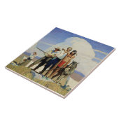 NC ワイスによる西部開拓時代の芸術 タイル (側面)