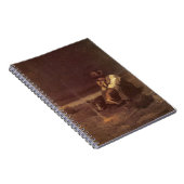 NC ワイースのヴィンテージ西部劇「草原の羊飼い」 ノートブック (右側)