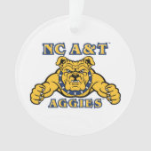 NC A&Tアギー | Aggie Bulldog オーナメント (正面)