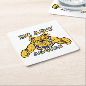 NC A&Tアギー | Aggie Bulldog スクエアペーパーコースター (アングル)