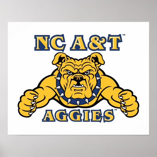 NC A&Tアギー | Aggie Bulldog ポスター (正面)