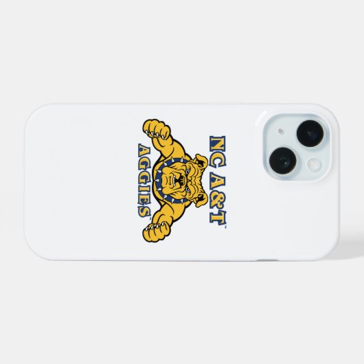 NC A&Tアギー | Aggie Bulldog iPhone 15ケース (裏面横)