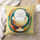 NC CommunionホストおよびChalice表現主義効果 クッション (ブランケット)