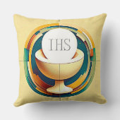 NC CommunionホストおよびChalice表現主義効果 クッション (裏面)