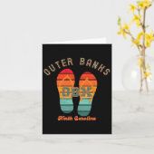 Nc ObxレトロビーチファミリーバケーションアウターバンクスFli カード (黄色い花)