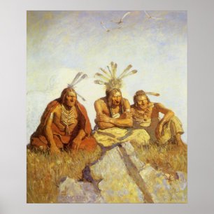NC Wyethによるヴィンテージの西の、保護者戦争か平和 ポスター