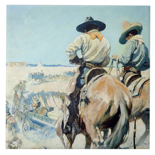 NC Wyethによる補給車の西アート タイル (正面)