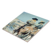 NC Wyethによる補給車の西アート タイル (側面)