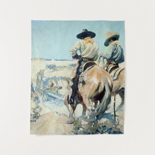 NC Wyethによる補給車の西アート タペストリー (正面)