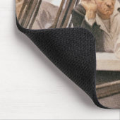 NC Wyethによる霧の中の古い海賊船ブリグ・コヴェナント マウスパッド (コーナー)