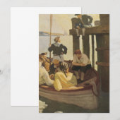 NC Wyethによる「女王のフェリー」- ヴィンテージ海賊 (正面/裏面)