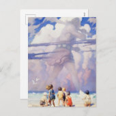 NC Wyethによる「巨人」フェアリー・アート シーズンポストカード (正面/裏面)