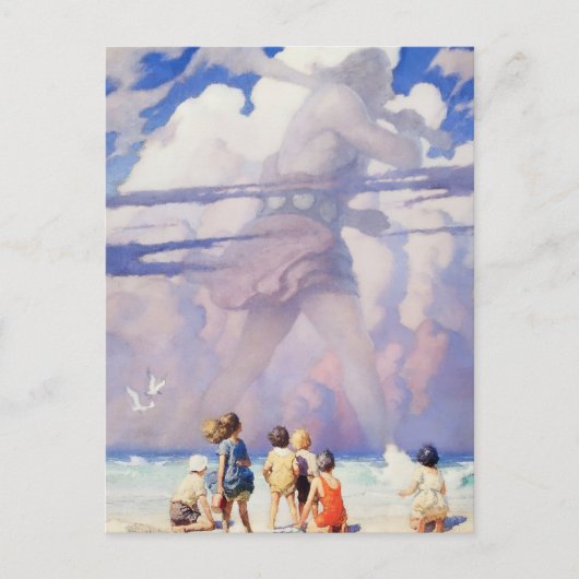 NC Wyethによる「巨人」フェアリー・アート シーズンポストカード (正面)