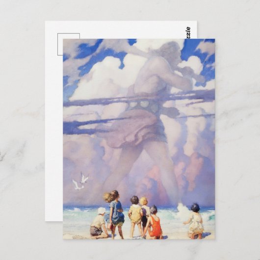 NC Wyethによる「巨人」フェアリー・アート ポストカード (正面/裏面)