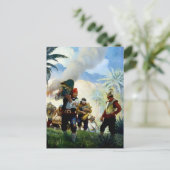 NC Wyethによる「海賊と略奪」 ポストカード (スタンド正面)