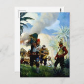 NC Wyethによる「海賊と略奪」 ポストカード (正面/裏面)