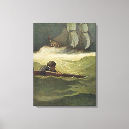 NC Wyethによる『海賊の遺物、コヴェナントの wreck』 キャンバスプリント (正面)