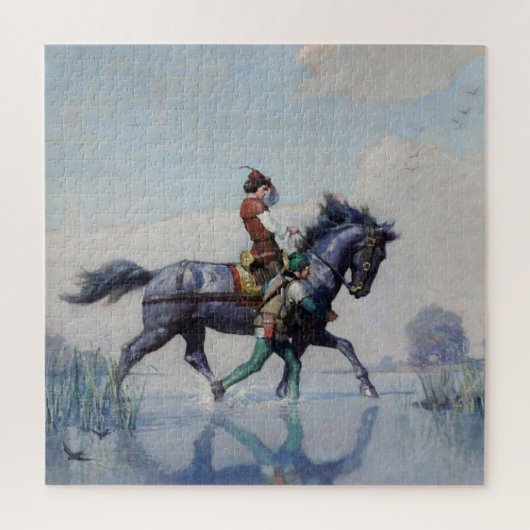 NC Wyethによる「Crossing the Fens」 ジグソーパズル (縦)