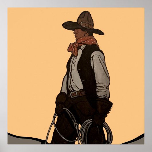 NC WyethによるThe Cowboy Magazine表紙 ポスター (正面)