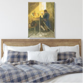 NC Wyethのクレニーのケージのカードで キャンバスプリント (インサイチュ (寝室))