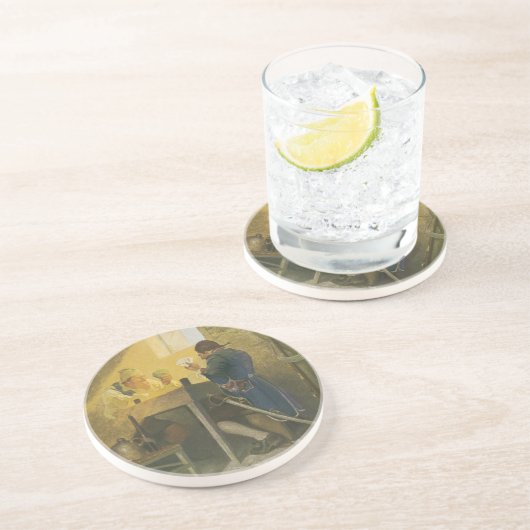 NC Wyethのクレニーのケージのカードで コースター (側面)