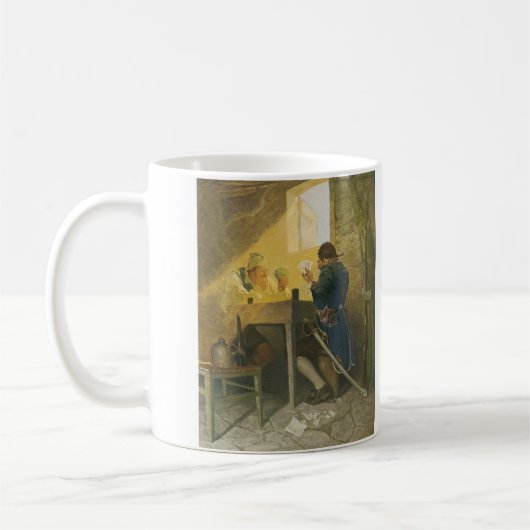 NC Wyethのクロニーの檻でのカードゲーム コーヒーマグカップ (左)