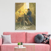 NC Wyethのクロニー・ケージでのカードゲーム キャンバスプリント (インサイチュ (リビング))