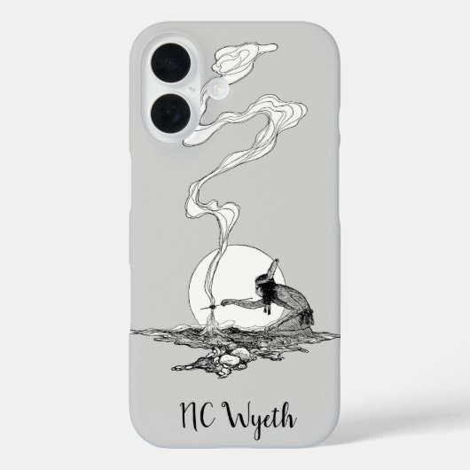 NC Wyethのヴィンテージ西部劇「孤独のインディアン」 Case-Mate iPhoneケース (裏面)