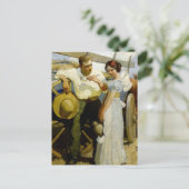 NC Wyethの「プレーリーカップルとワゴン」 ポストカード (スタンド正面)