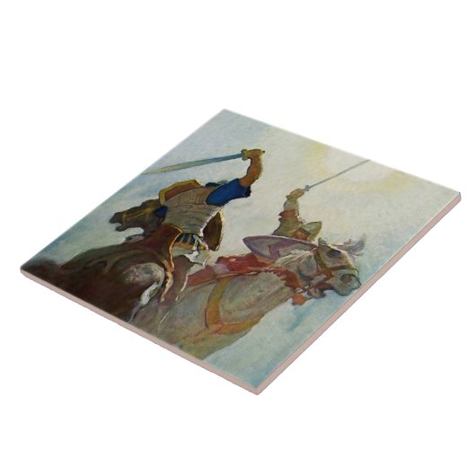 NC Wyethの「刀戦は激しかった」 タイル (側面)