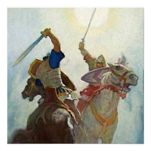 NC Wyethの「刀戦は激しかった」 フォトプリント (正面)