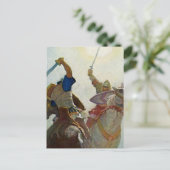 NC Wyethの「刀戦は激しかった」 ポストカード (スタンド正面)