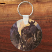 NC Wyethの『峡谷でのハイジャック』(ヴィンテージ・カウボーイズ) キーホルダー (正面)