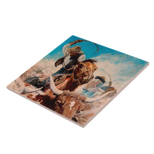 NC Wyeth絵画の「切り抜き」 タイル (側面)