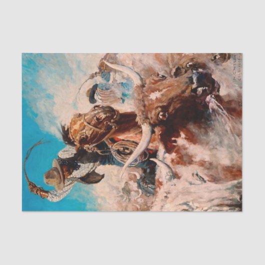 NC Wyeth絵画の「切り抜き」 薄葉紙 (正面)