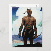 NC Wyeth絵画の「最後のモヒカン」 ポストカード (正面/裏面)