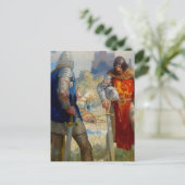 NC Wyeth著「I am Sir Lancelot du Lake」 ポストカード (スタンド正面)